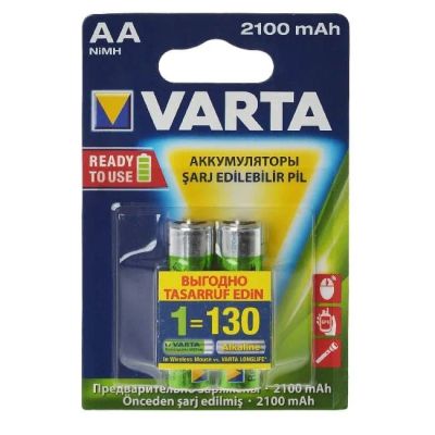 Лот: 15544958. Фото: 1. АКБ AA Varta 2100mAh LSD 12901. Батарейки, аккумуляторы, элементы питания