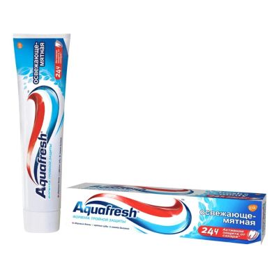 Лот: 24084425. Фото: 1. Зубная паста Aquafresh, Освежающе-мятная... Уход за полостью рта