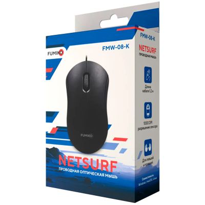 Лот: 25794265. Фото: 1. Мышь проводная FUMIKO NETSURF... Клавиатуры и мыши