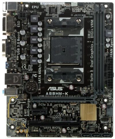 Лот: 10927491. Фото: 1. Asus A68HM-K FM2+ и вентилятор. Комплекты запчастей