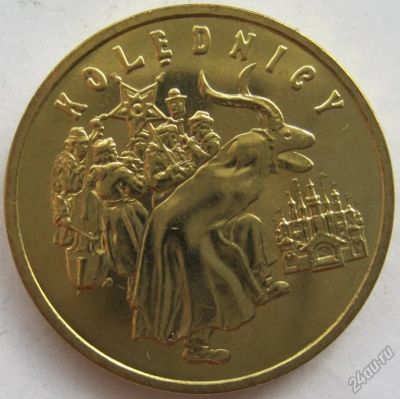 Лот: 5820362. Фото: 1. 2 злотых 2001. Коляда, в обороте... Европа
