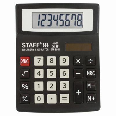 Лот: 24502621. Фото: 1. Калькулятор Staff STF-8008, 8... Калькуляторы