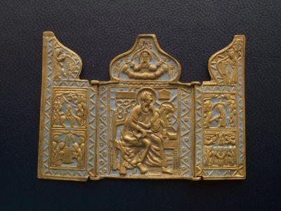 Лот: 8582493. Фото: 1. Складень Апостол и Евангелист... Иконы