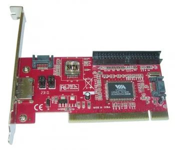 Лот: 5113845. Фото: 1. Контроллер PCI SATA/IDE (3+1)port... Платы расширения, контроллеры, доп. порты