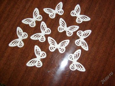Лот: 7297954. Фото: 1. Бабочки 10 шт. вырубка. Скрапбукинг