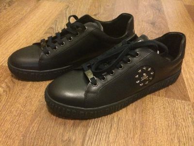 Лот: 16358479. Фото: 1. Кеды Philipp Plein синие. Кеды, кроссовки, слипоны