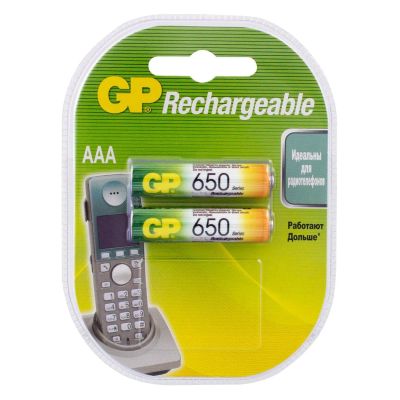 Лот: 24572334. Фото: 1. Аккумуляторы GP AAA (LR03), 650... Батарейки, аккумуляторы, элементы питания