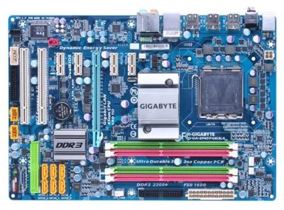 Лот: 3569068. Фото: 1. GigaByte GA-EP45T-UD3LR на чипсете... Материнские платы