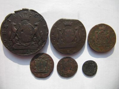 Лот: 9075845. Фото: 1. Сибирь. Полный набор. 6 монет... Россия до 1917 года