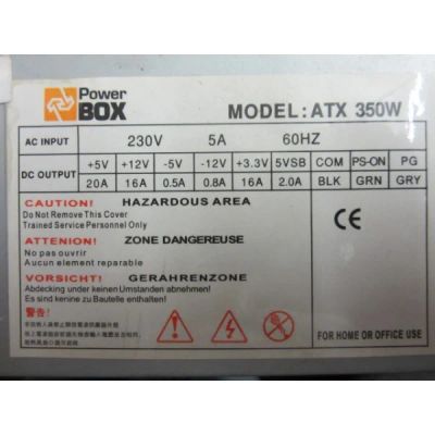 Лот: 9389464. Фото: 1. Блок питания Power BOX 350W. Другое (комплектующие)