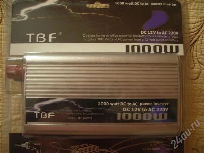 Лот: 338147. Фото: 1. TBF power inverter 12/220V 1000W... Другое (оснащение, оборудование, аксессуары)