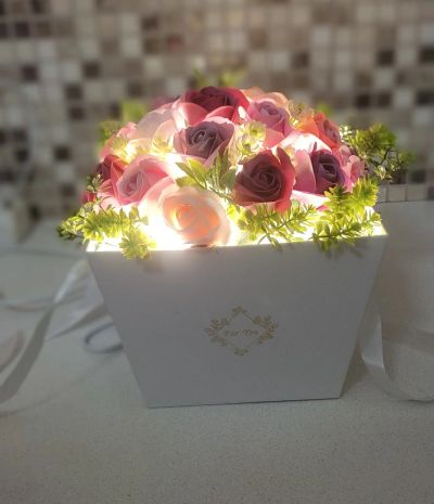 Лот: 18603385. Фото: 1. Мыльные розы- ночник. Настольные лампы и светильники