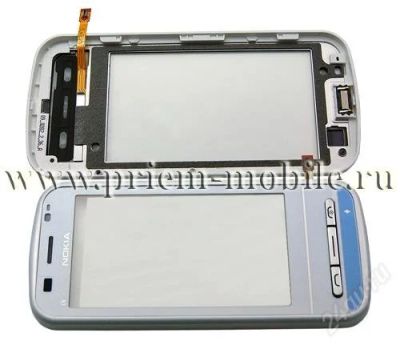 Лот: 1912952. Фото: 1. Touchscreen Nokia C6 White in... Дисплеи, дисплейные модули, тачскрины