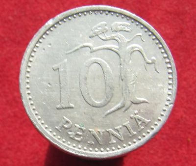 Лот: 16553611. Фото: 1. Финляндия 10 пенни, 1990г. Алюминий... Европа