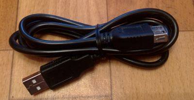 Лот: 19070302. Фото: 1. Кабель USB мама - USB папа (черный... Дата-кабели, переходники