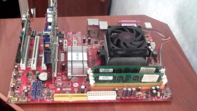Лот: 12027900. Фото: 1. Мать K9N Neo-F V2 + видео Radeon... Комплекты запчастей