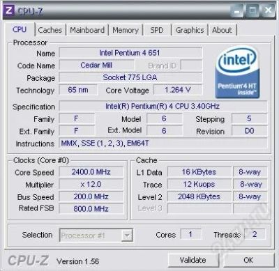Лот: 738284. Фото: 1. Intel Pentium 4 CPU 3.40 GHz... Процессоры
