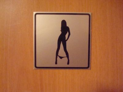 Лот: 8433663. Фото: 1. Табличка на туалет "Девушка". Знаки, таблички