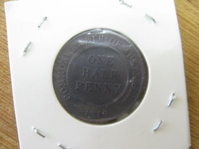 Лот: 13345974. Фото: 1. Австралия 1/2 пенни 1919 года... Австралия и Океания