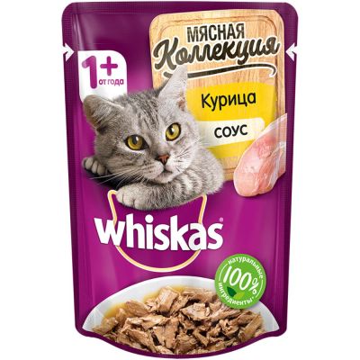 Лот: 16342242. Фото: 1. Вискас 85гр МЯСН.КОЛЛЕКЦИЯ Курица... Корма