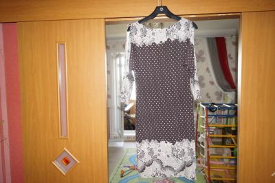 Лот: 7579118. Фото: 1. платье с рукавом из вискозы, на... Платья