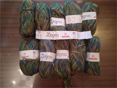 Лот: 10001350. Фото: 1. Пряжа Zeyno Турция, акрил 100... Ткани, нитки, пряжа