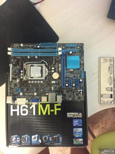 Лот: 14838338. Фото: 1. Asus h61m-f (1155) + Intel g2010... Материнские платы