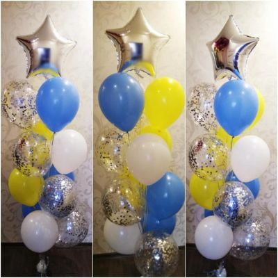 Лот: 11837524. Фото: 1. Фонтан из воздушных шаров - нежность... Воздушные шары