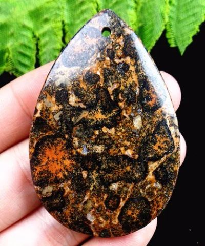 Лот: 9082967. Фото: 1. 57x38x6mm коричневый леопард камень... Драгоценные и поделочные камни