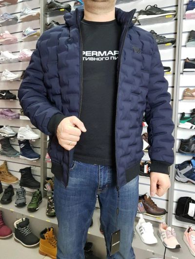 Лот: 10700808. Фото: 1. Пуховик легкий Armani blue арт... Верхняя одежда