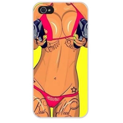 Лот: 5410247. Фото: 1. Чехол для iPhone 5/5S Sexy пистолеты. Чехлы, бамперы