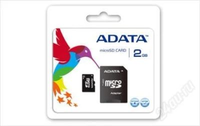 Лот: 795128. Фото: 1. MicroSD(TransFlash) 2Gb A-DATA... Карты памяти