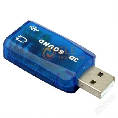 Лот: 2110532. Фото: 1. Внешняя звуковая карта sound USB... Звуковые карты