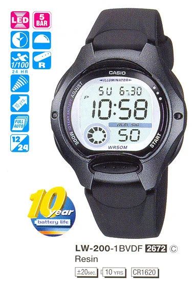 Лот: 15221107. Фото: 1. Часы CASIO LW-200-1BV. Оригинальные наручные часы