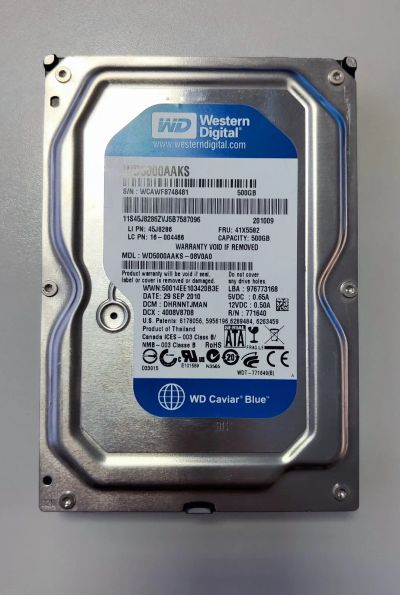 Лот: 21092096. Фото: 1. Жесткий диск WD Blue 500 Gb. Жёсткие диски (HDD)