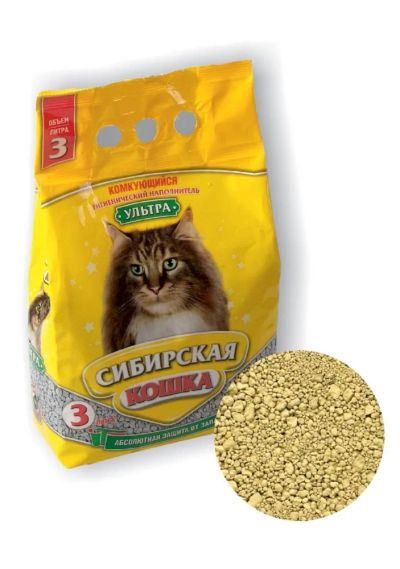 Лот: 4832446. Фото: 1. Наполнитель комкующийся Сибирская... Миски, лотки, наполнители