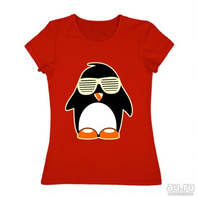 Лот: 6591693. Фото: 1. Женская футболка хлопок "Пингвин... Футболки, топы и майки