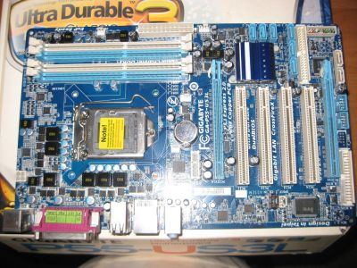 Лот: 8326451. Фото: 1. Материнская плата gigabyte GA-P55-US3L... Материнские платы
