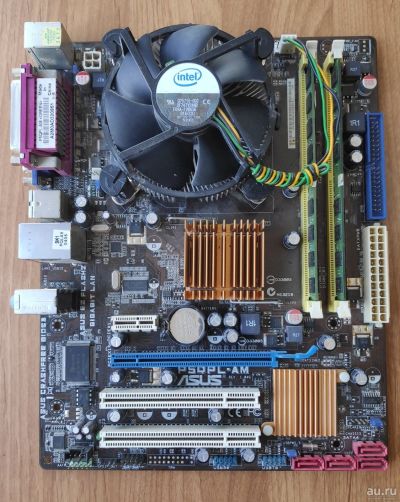 Лот: 16727224. Фото: 1. Материнская плата Asus P5QPL-AM... Комплекты запчастей