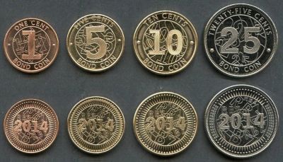 Лот: 5679323. Фото: 1. Зимбабве.Набор монет 2014 (d.B007... Наборы монет