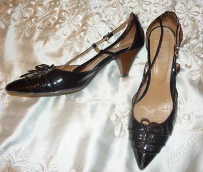 Лот: 172238. Фото: 1. Туфли лаковые темно-коричневые... Туфли
