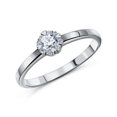 Лот: 23841048. Фото: 1. Золотое кольцо с кристаллом SWAROVSKI... Кольца, перстни