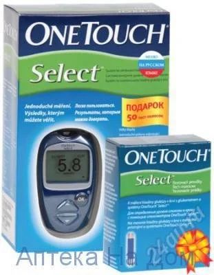 Лот: 850899. Фото: 1. Глюкометр ONE TOUCH SELECT (измеритель... Антисептики, защитные средства, медицинские маски