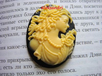 Лот: 4351682. Фото: 1. Фурнитура. Кабошон. Камея. Девушка... Бижутерия ручной работы