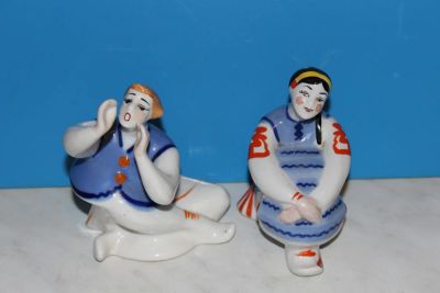 Лот: 11629560. Фото: 1. Фарфоровые статуэтки "Гуцулы". Фарфор, керамика