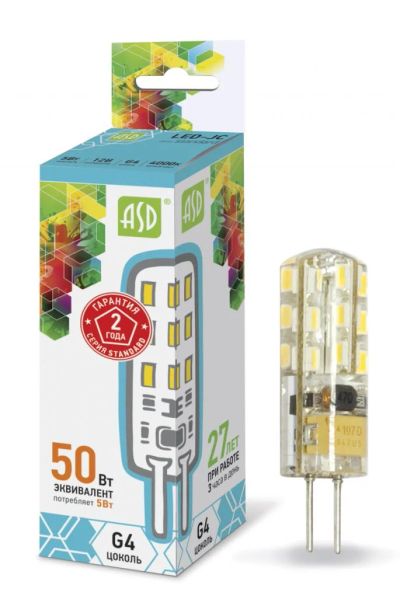 Лот: 7983803. Фото: 1. Светодиодная лампа ASD LED-JC-STD... Другое освещение