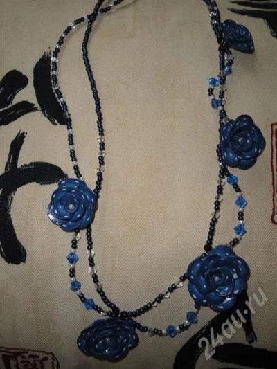 Лот: 261989. Фото: 1. Изделия из полимерной глины "Ночная... Колье