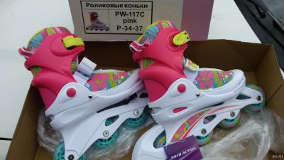Лот: 13834148. Фото: 1. Роликовые коньки для девочки... Роликовые коньки, скейтборды, самокаты