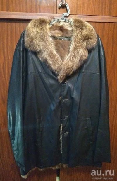 Лот: 16674107. Фото: 1. кожаная куртка с волчим мехом. Верхняя одежда