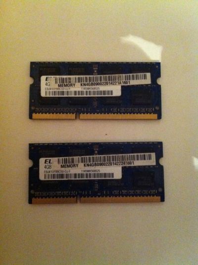 Лот: 4937212. Фото: 1. DDR3 2 планки по 4гб. Elpida 4gb... Оперативная память